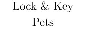 Lock & Key Pets